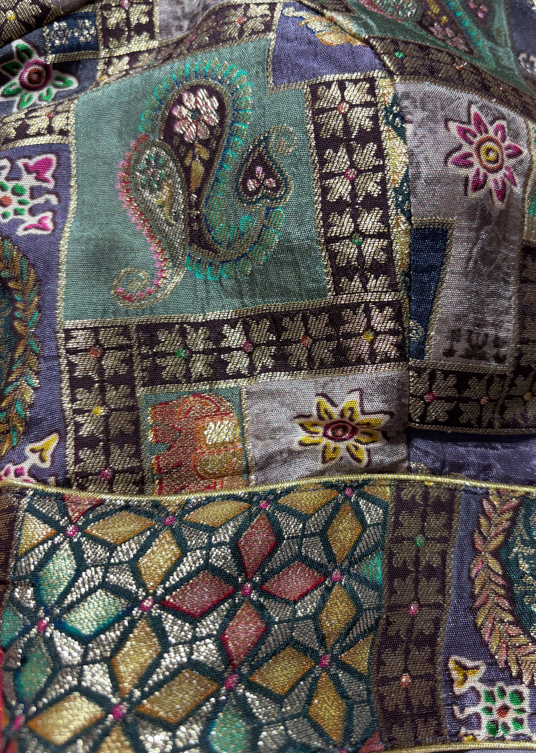 Purple and Violet Brocade woven blouse
