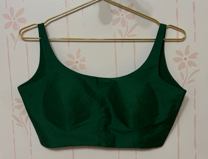 Emerald Green Sleeveless Blouse