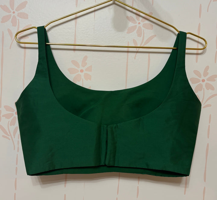 Emerald Green Sleeveless Blouse