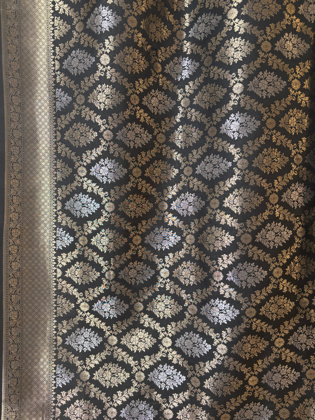 Nita Ambani inspired Black semi Banarasi saree and Blouse set