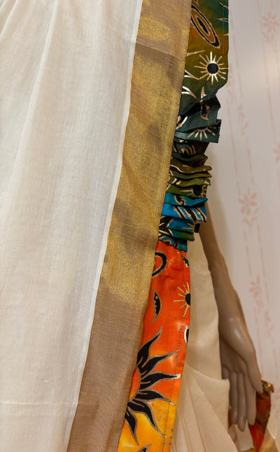 Kerala Kasavu Saree with Attached Border