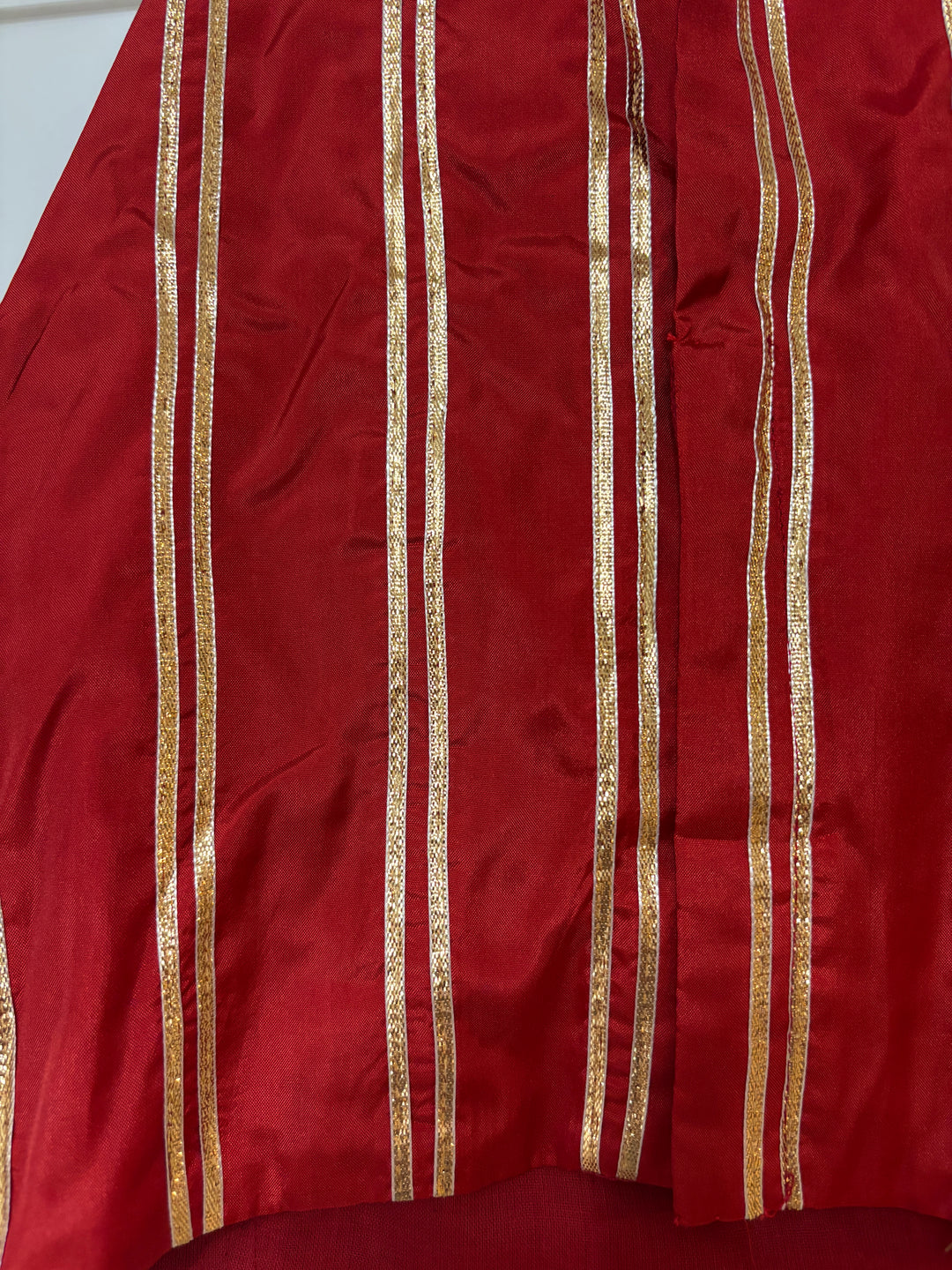 Red Gota Work Halter neck adjustable Blouse