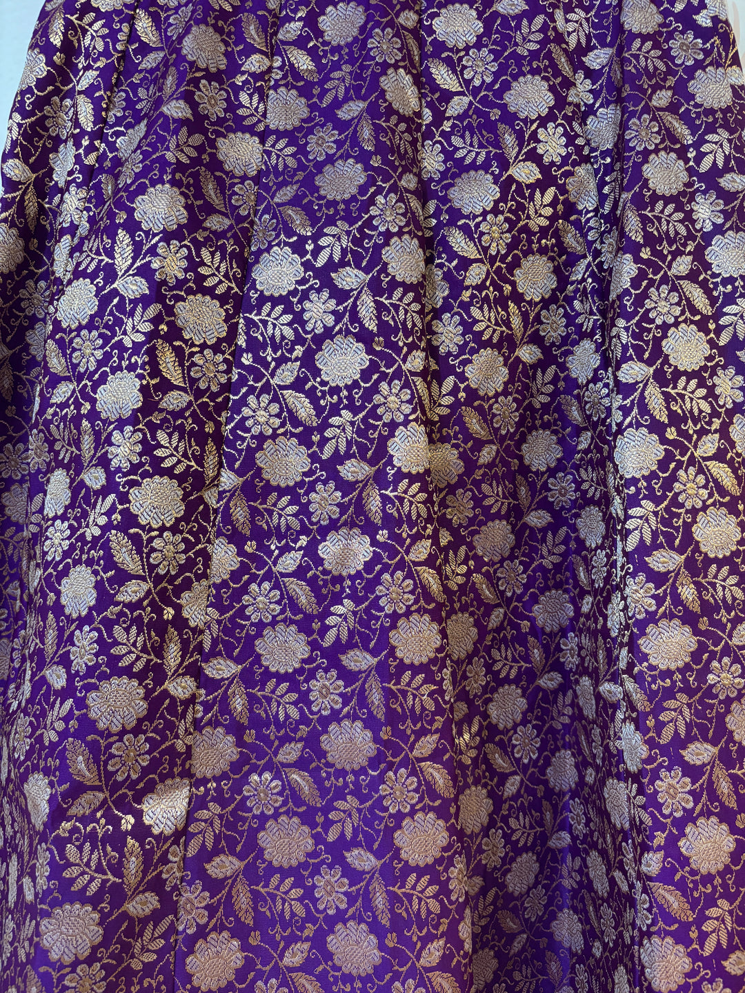 Purple Brocade Lehanga set