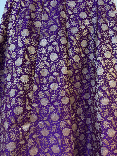 Purple Brocade Lehanga set