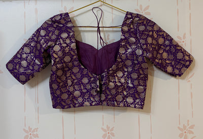 Purple Brocade Lehanga set