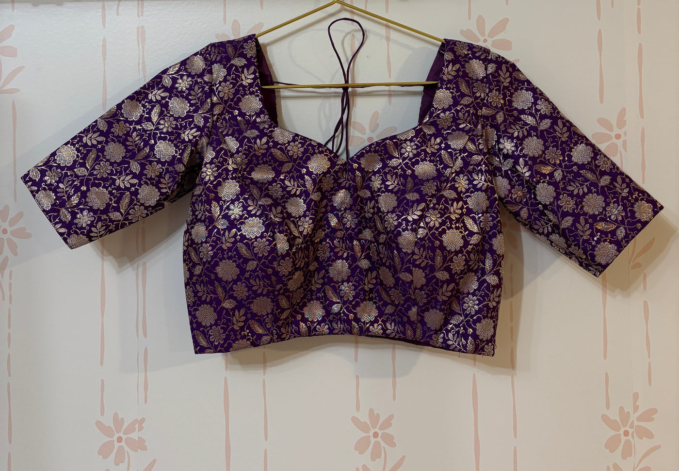 Purple Brocade Lehanga set