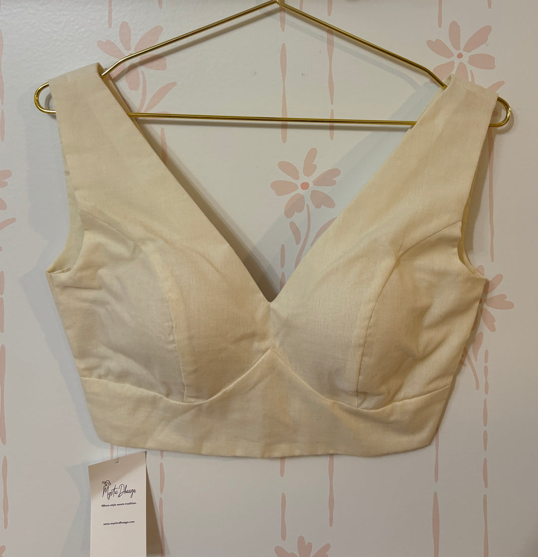 Kerala cotton saree with zari woven flowers and blouse set