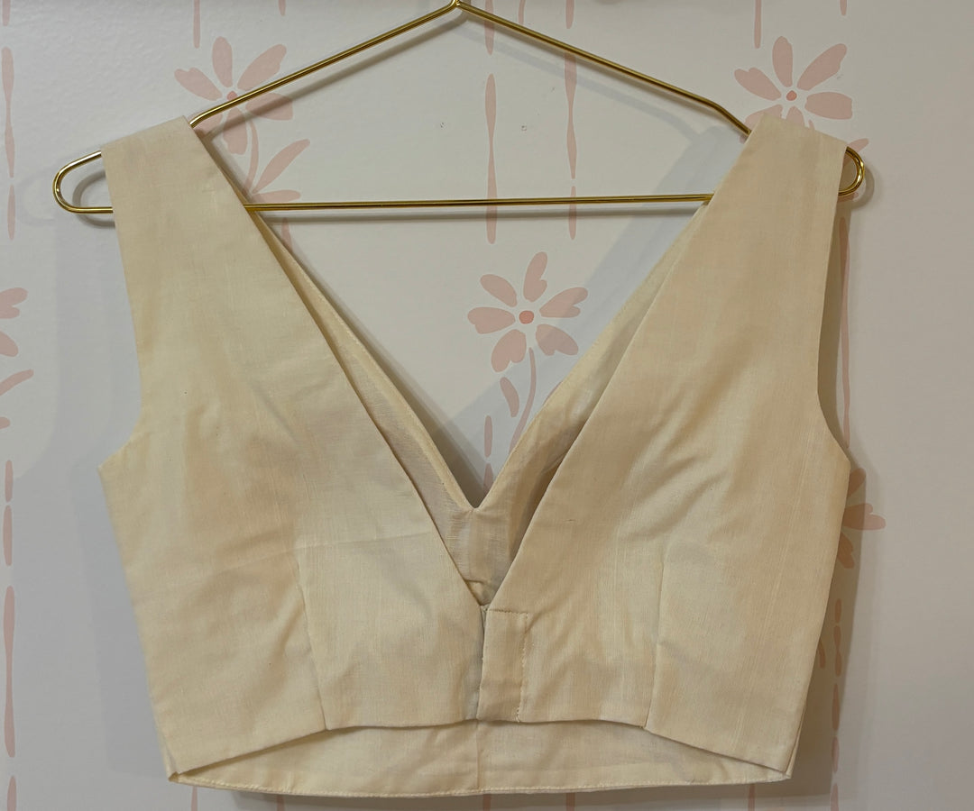 Kerala cotton saree with zari woven flowers and blouse set