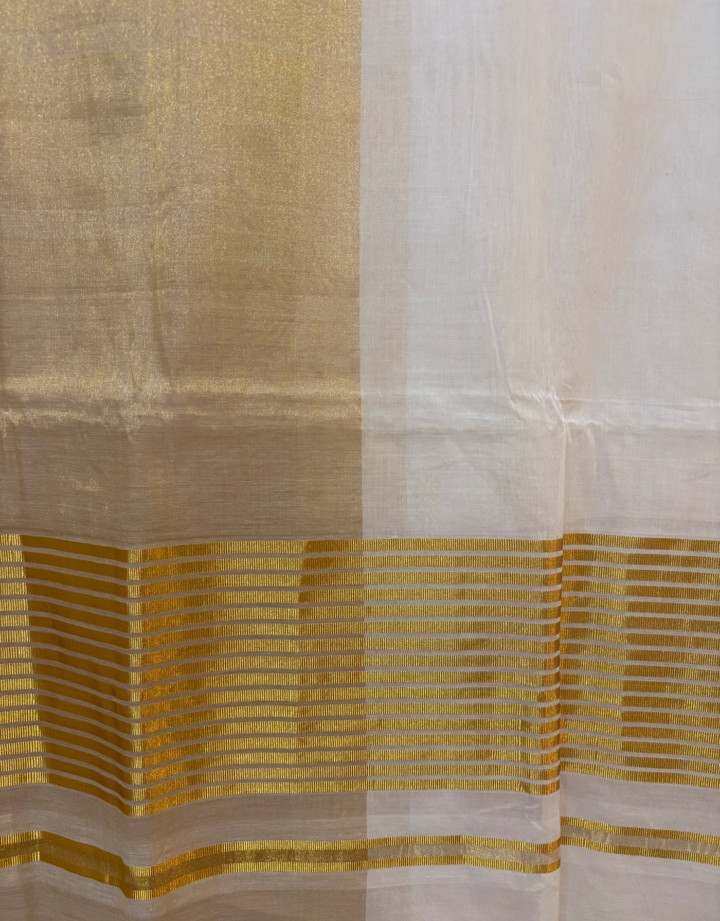 Premium Kerala Kasavu Saree with one side border