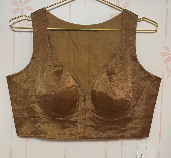 Gold tissue blouse