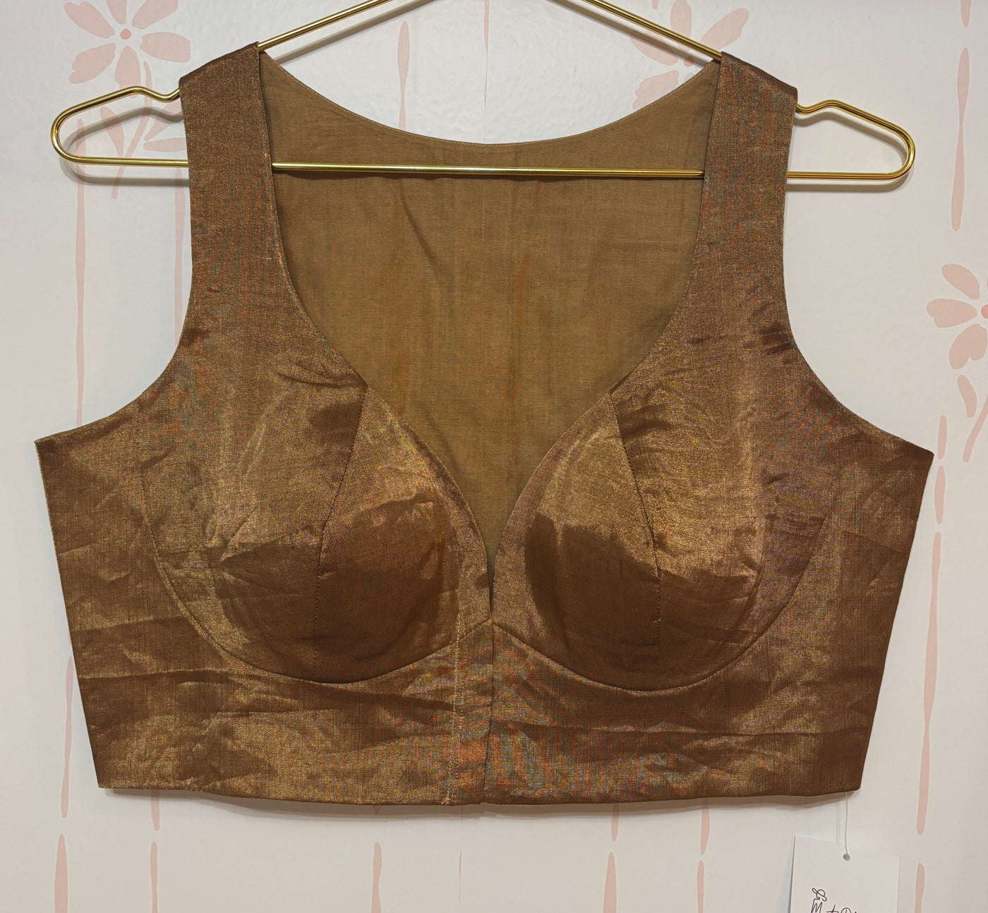 Gold tissue blouse
