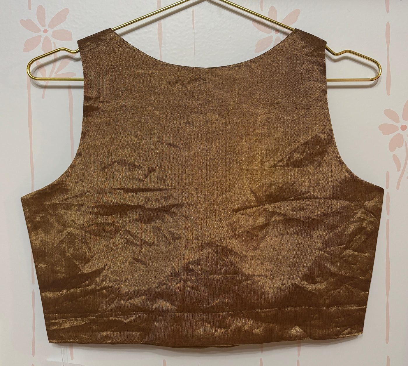 Gold tissue blouse