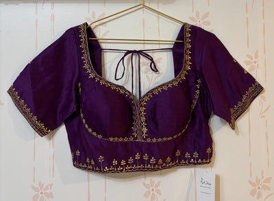Purple Embroidered Blouse
