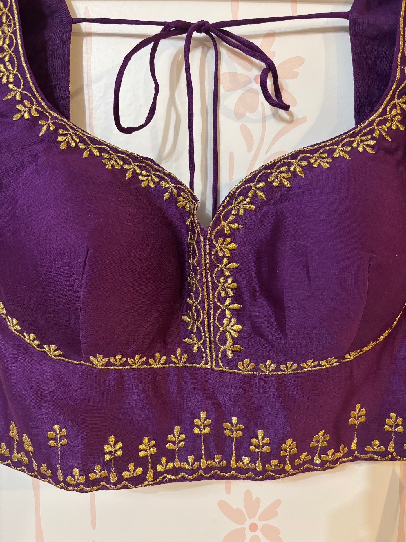 Purple Embroidered Blouse