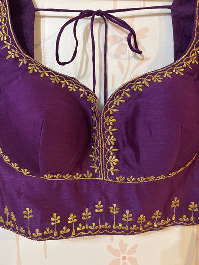 Purple Embroidered Blouse