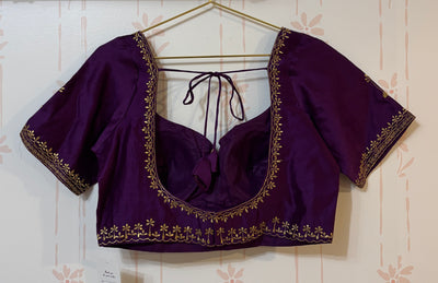 Purple Embroidered Blouse