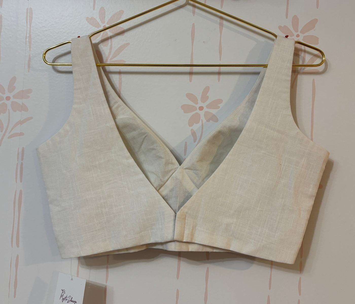Cotton French knot embroidery blouse
