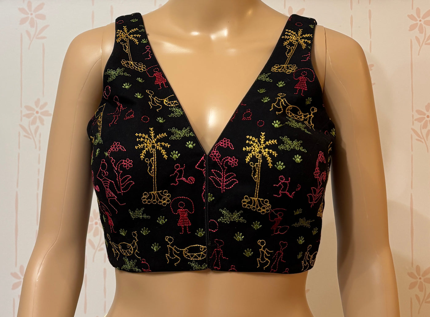 Cotton hand embroidery blouse