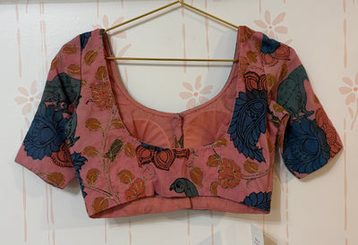 Pink Kalamakari aari work Blouse
