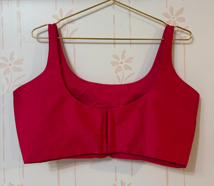 Hot Pink Sleeveless Blouse
