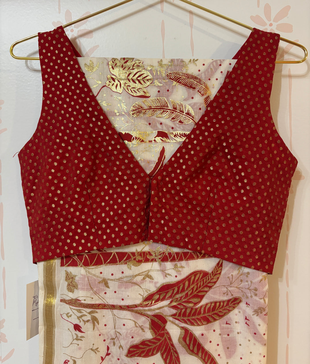 Kerala scene Cotton viscose Saree and blouse set