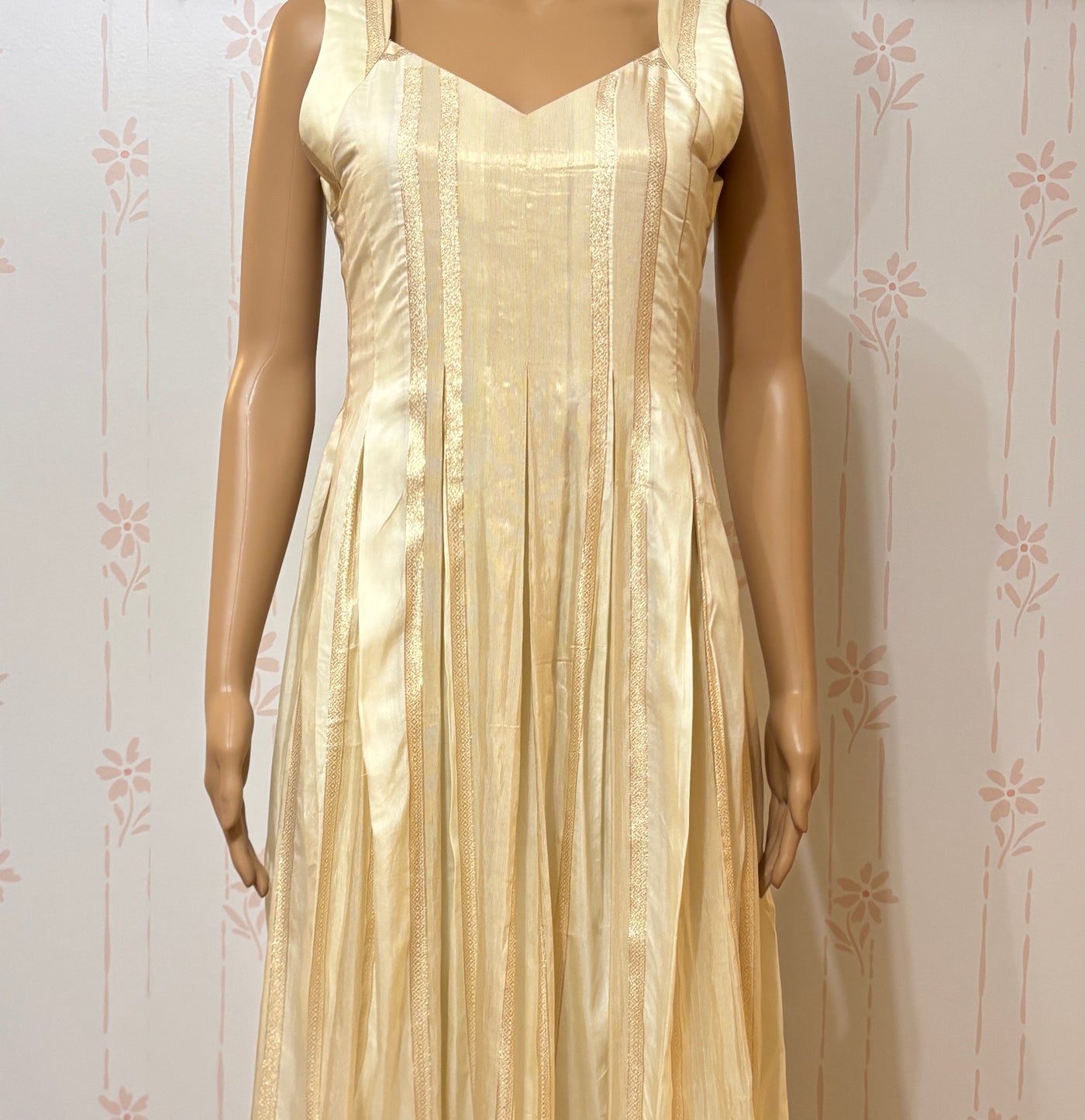 Semi Banarasi off white Midi dress