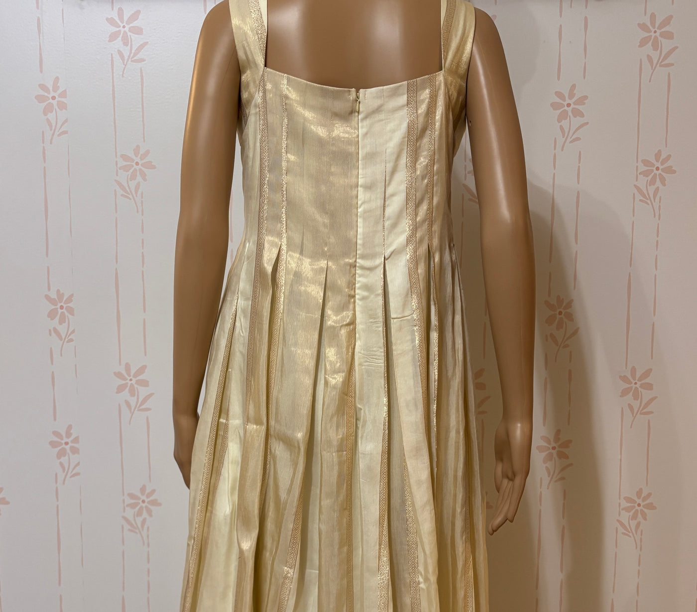 Semi Banarasi off white Midi dress
