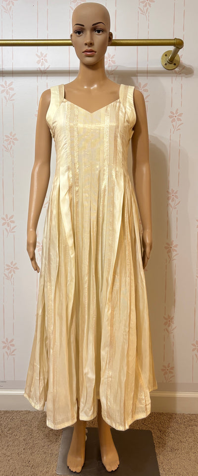 Semi Banarasi off white Midi dress