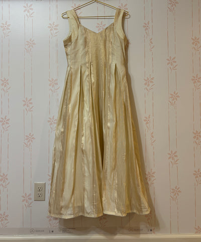 Semi Banarasi off white Midi dress