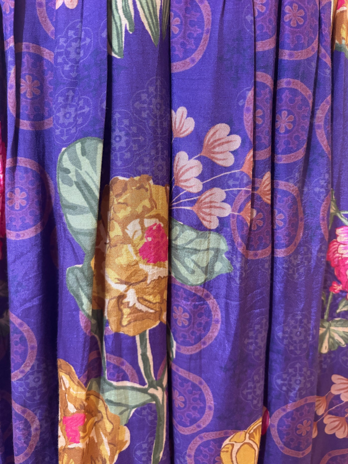Violet floral 3 piece muslin suit set