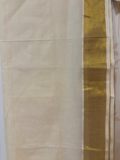 Kerala Kasavu Saree and Blouse Set