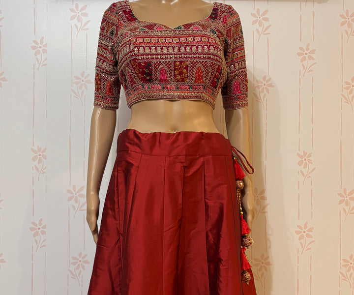 Red Embroidered Blouse