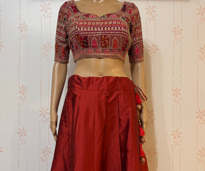 Red Embroidered Blouse