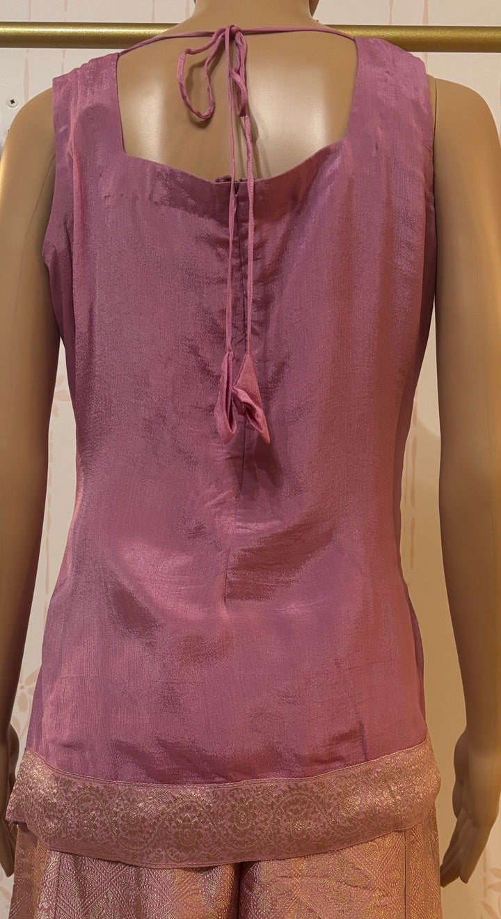 Light Pink brocade Sharara Suit set