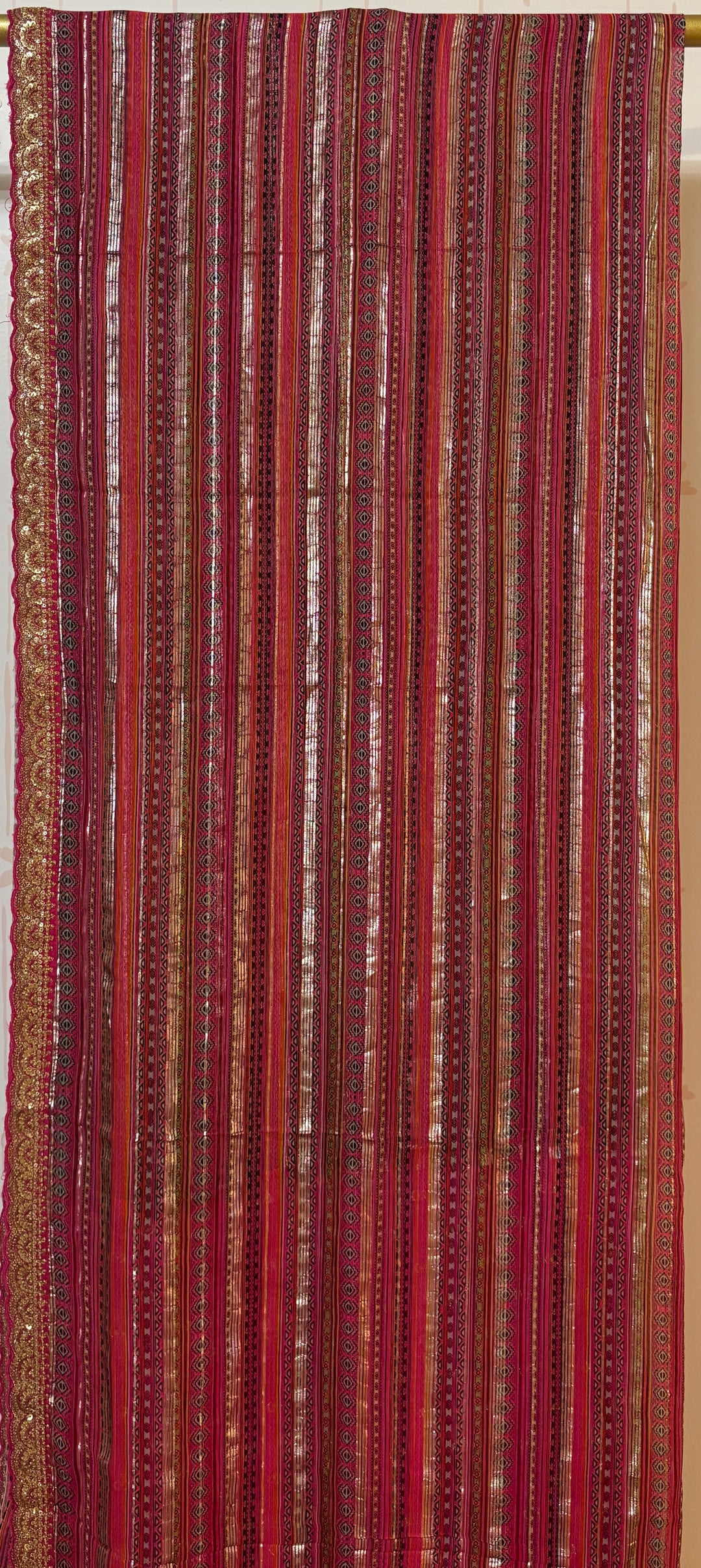 Sabyasachi style foil print multicolor Georgette Saree