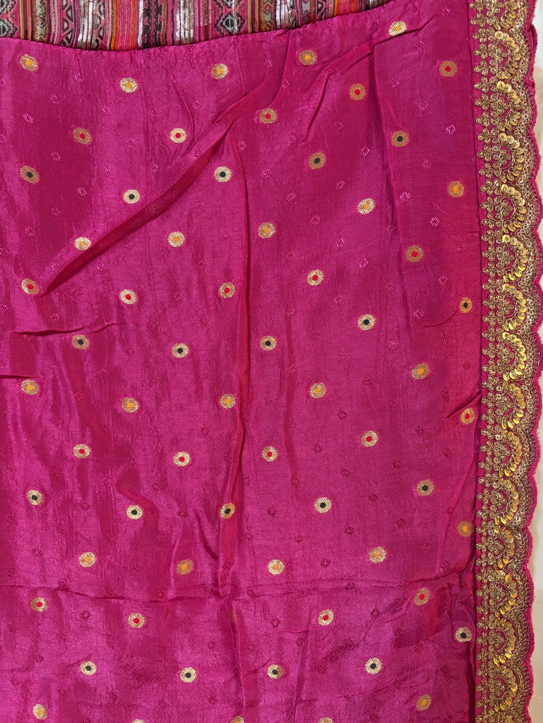 Sabyasachi style foil print multicolor Georgette Saree