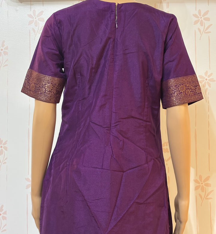 Violet banarasi suit set