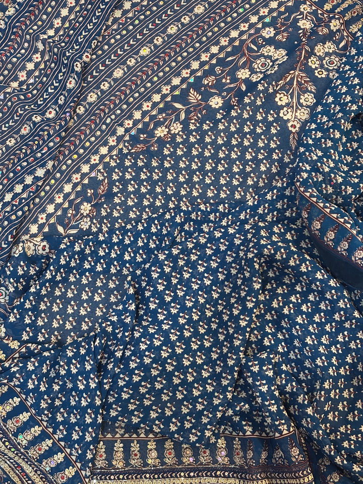 Kareena Kapoor inspired Pita work georgette Saree and blouse set