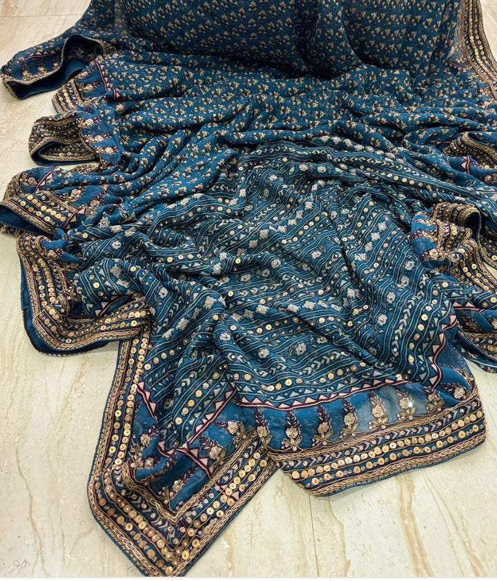 Kareena Kapoor inspired Pita work georgette Saree and blouse set