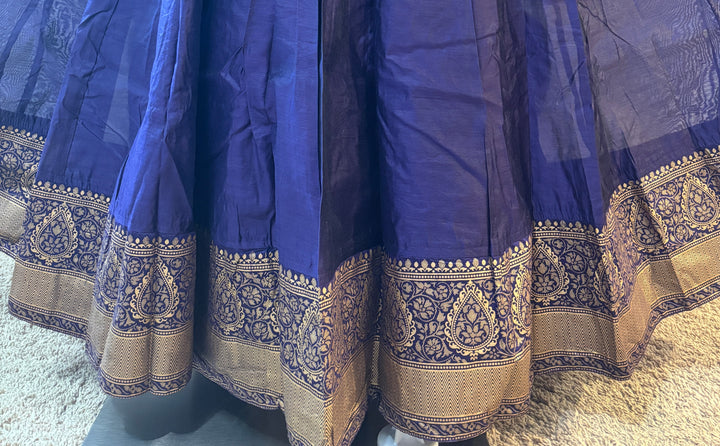 Violet Mangalgiri Crop top Skirt Set