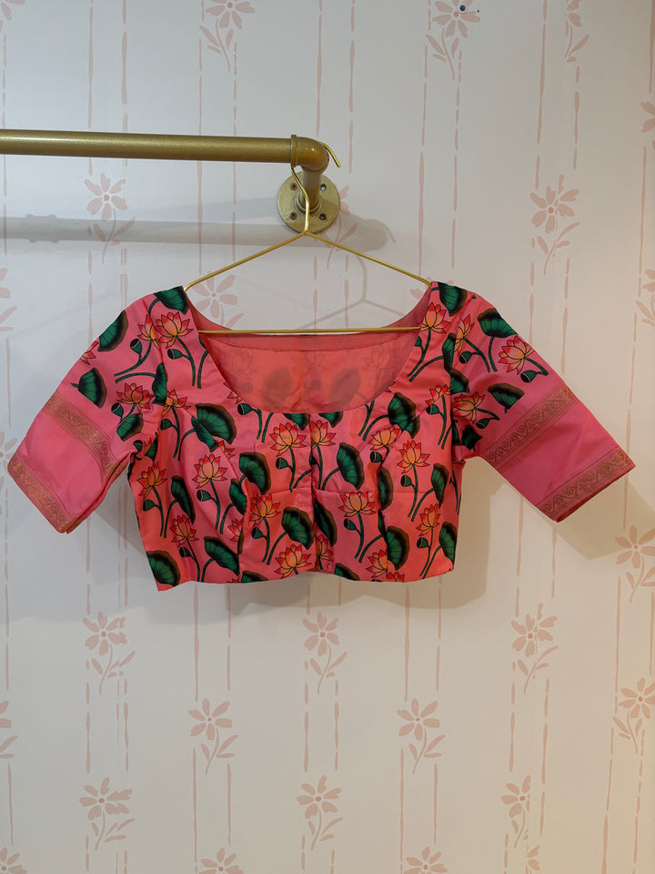 Lotus pink Pichwai Print Blouse
