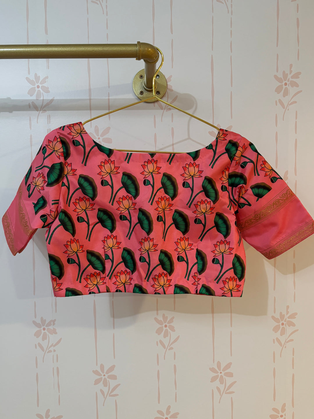 Lotus pink Pichwai Print Blouse