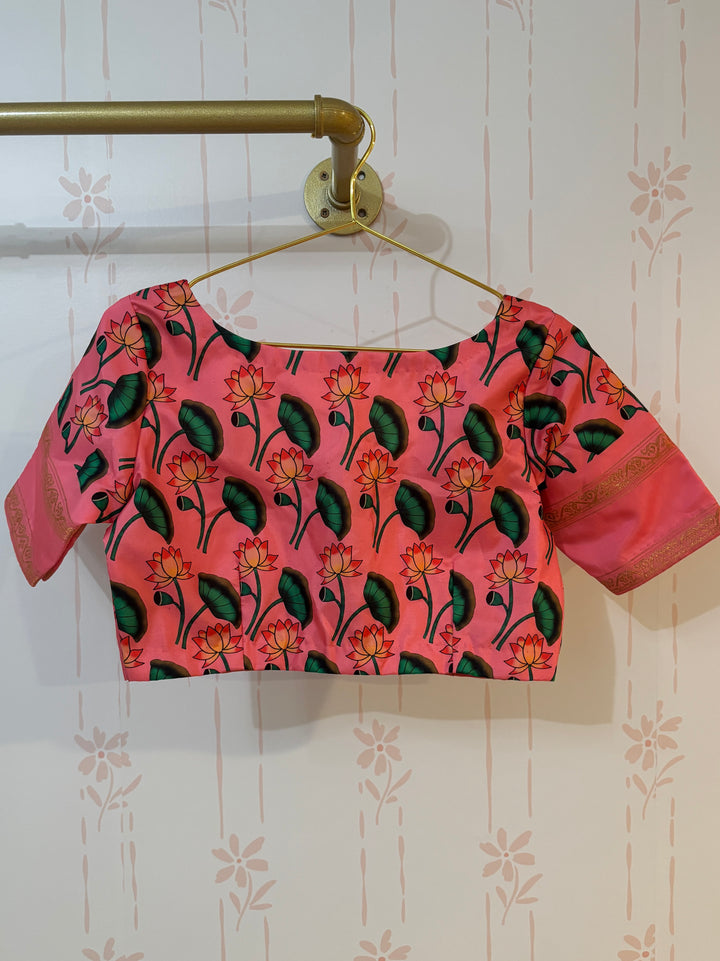 Lotus pink Pichwai Print Blouse