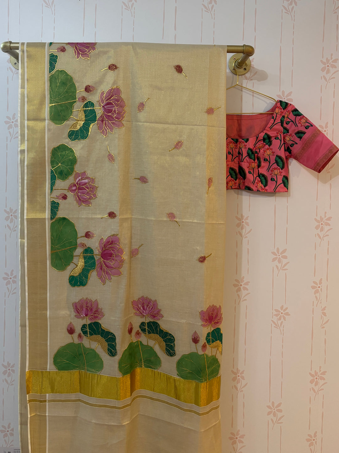 Lotus pink Pichwai Print Blouse