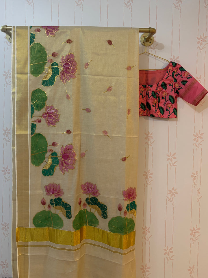 Lotus pink Pichwai Print Blouse