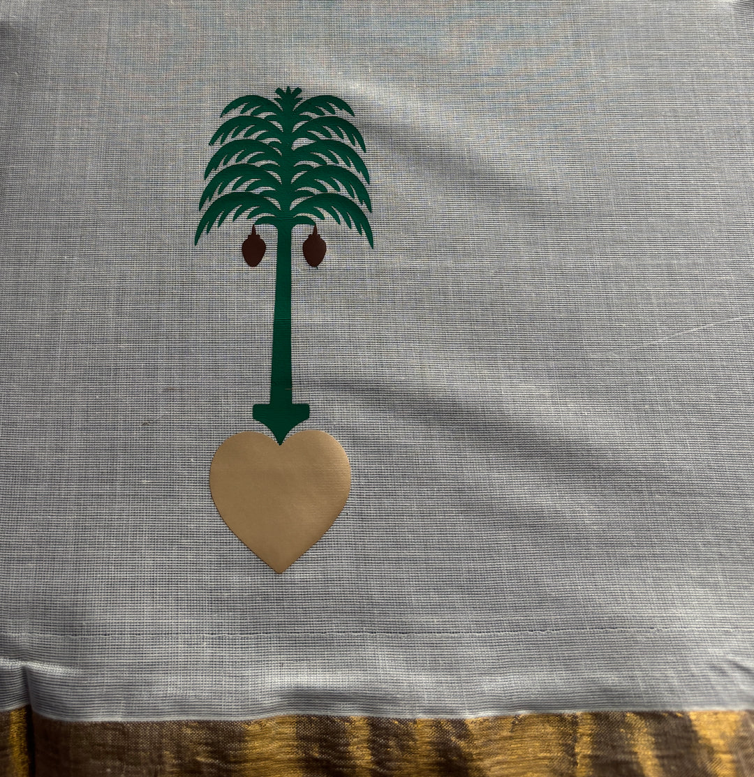Hand crafted Kerala saree
