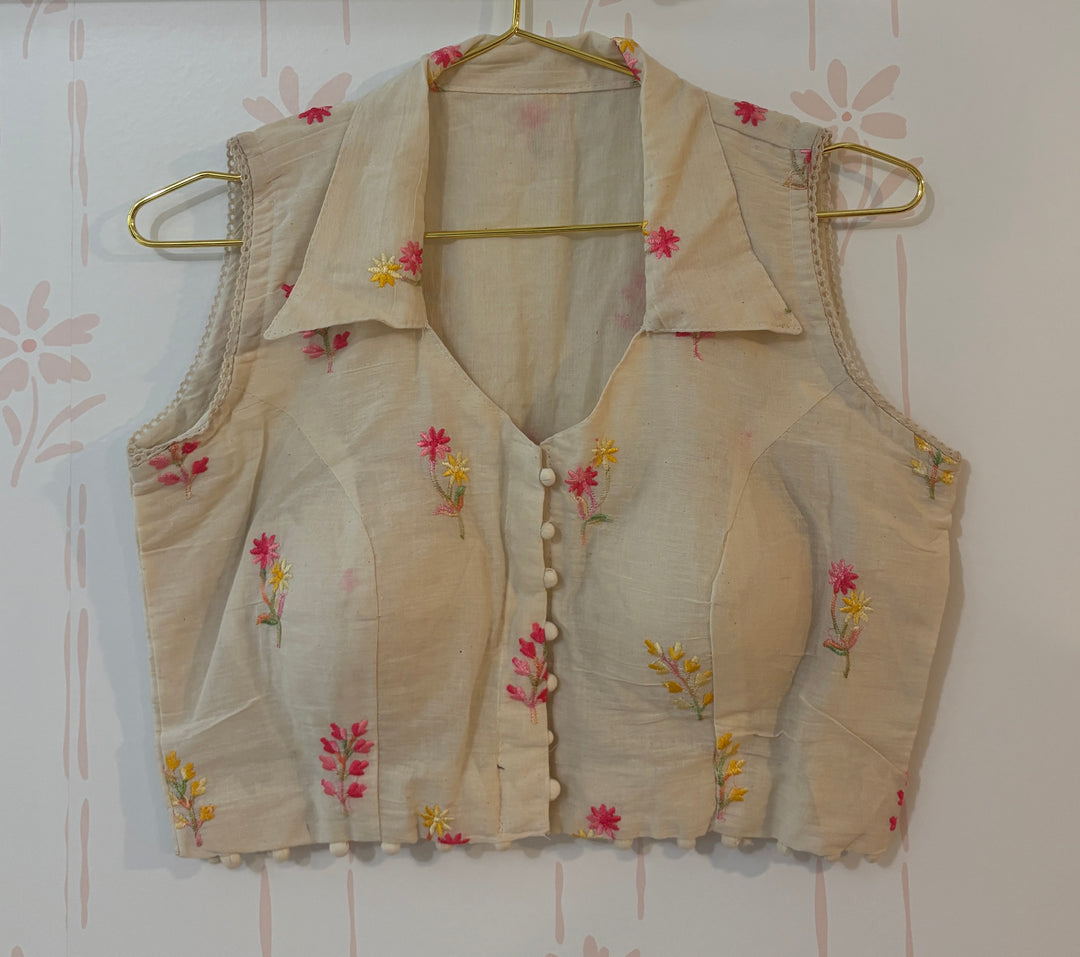 Off white Embroidered blouse