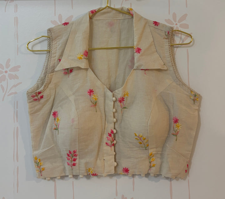 Off white Embroidered blouse