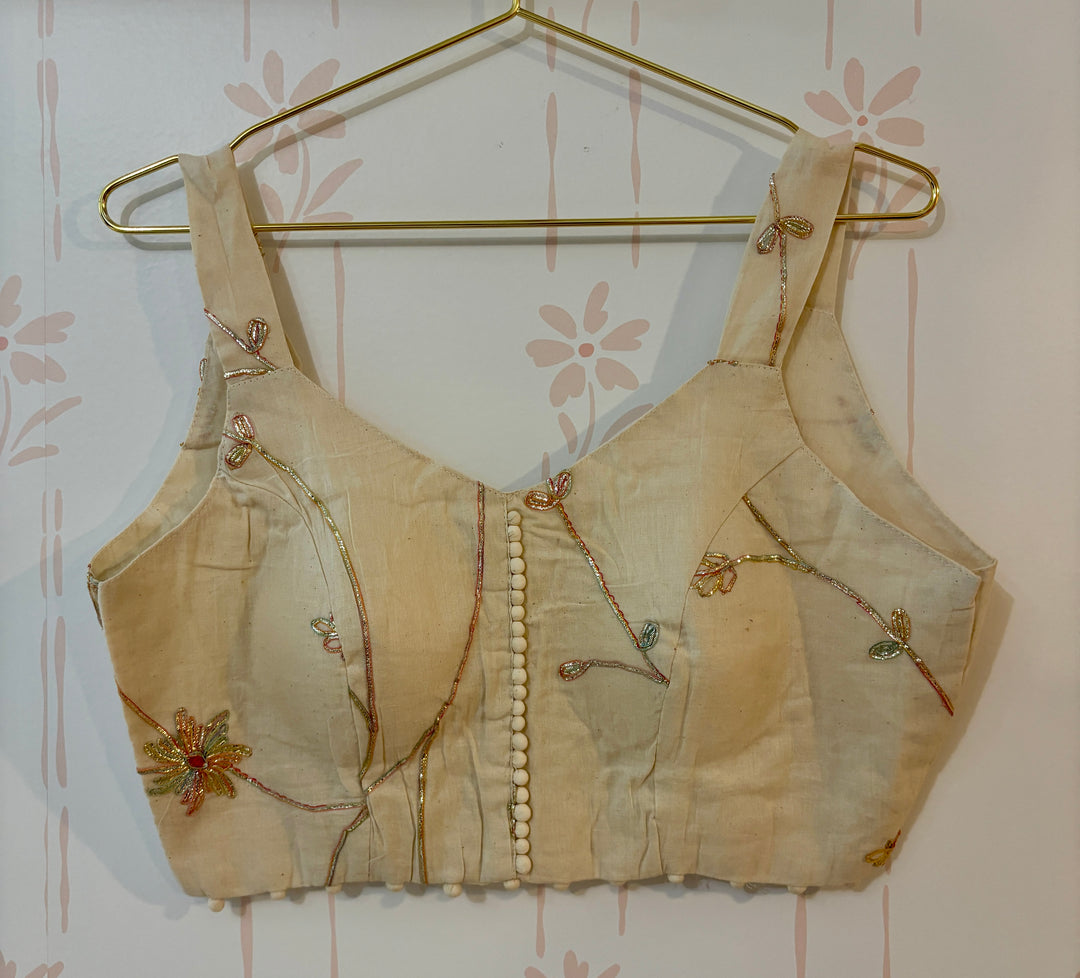 Off white Embroidered blouse