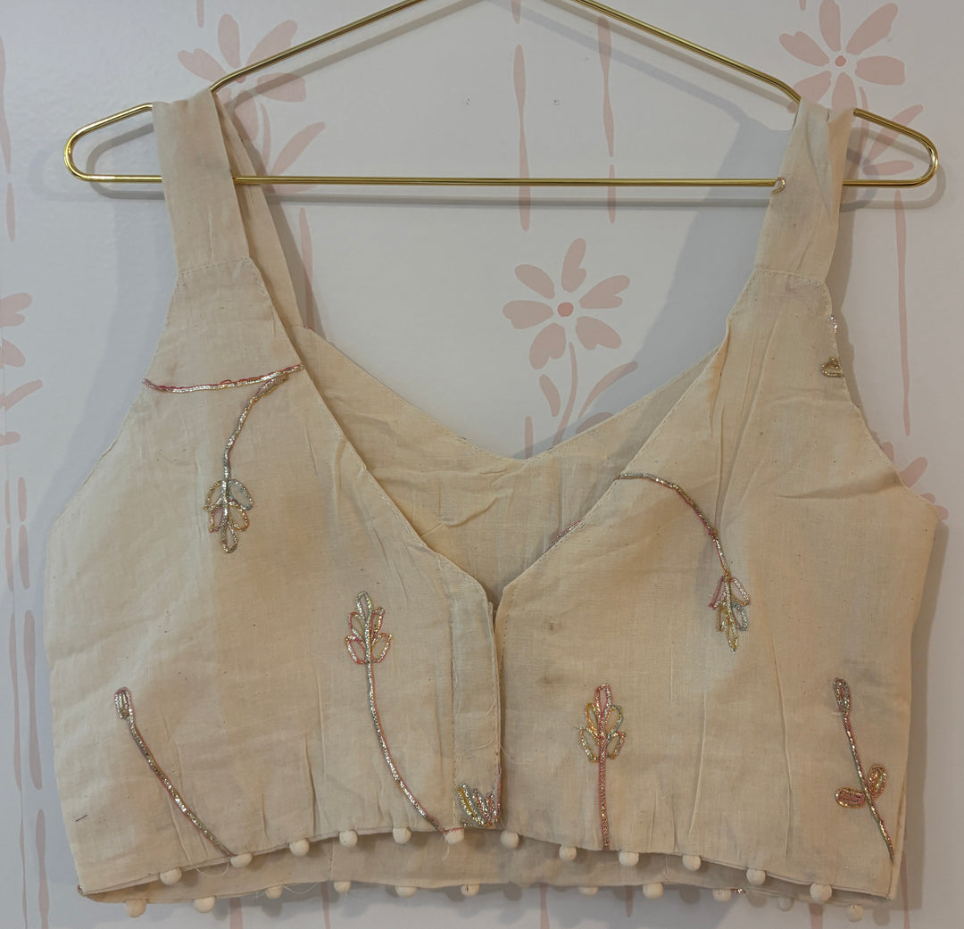 Off white Embroidered blouse